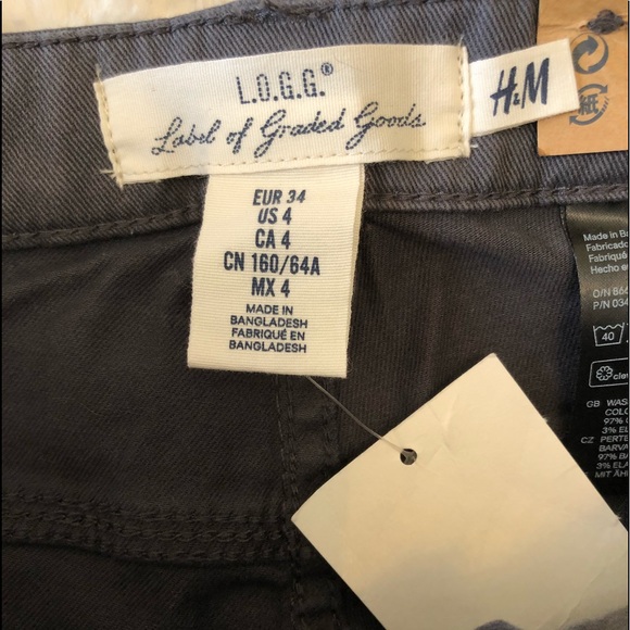 H&M Women’s Skinny Jeans — Size 26 / 4 — NWT — Dark Gray - Picture 8 of 8